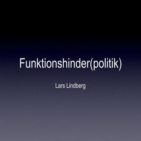 Funktionshinderpolitiken