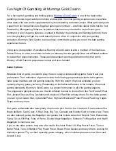 Fun Night Of Gambling At Mummys Gol...