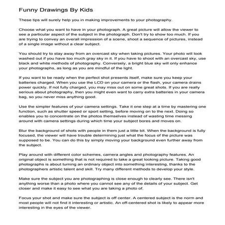 Funny Drawings By Kids