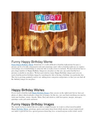 Funny happy birthday meme