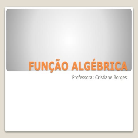 Função algébrica