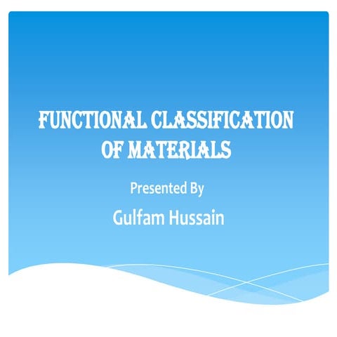 Funtional clasification