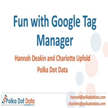 Having fun with Google Tag Manager (implement cool things like weather tracki...