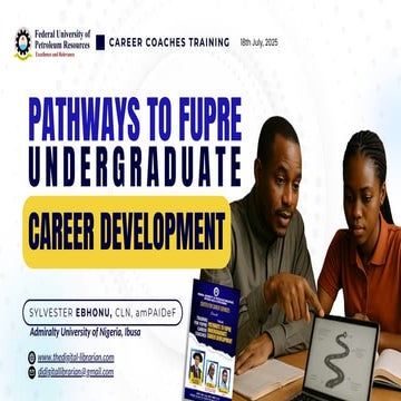 FUPRE Career Coaches Training Programme - By Sylvester EBHONU