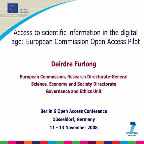 Berlin 6 Open Access Conference: Deirdre Furlong