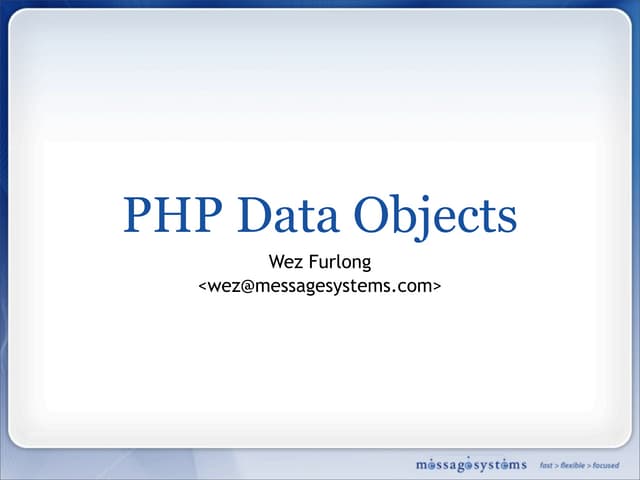 PHP Data Objects
