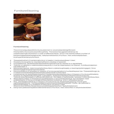 Furniture cleaning | DOCX