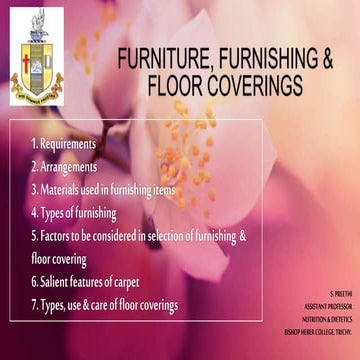 Furniture, Furnishing and Floor covering