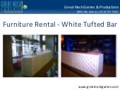 Furniture Rental - White Tufted Bar