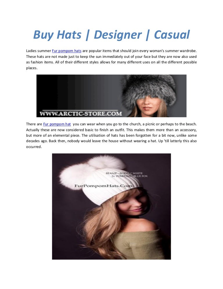 ladies designer pom pom hat
