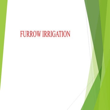 Furrow irrigation