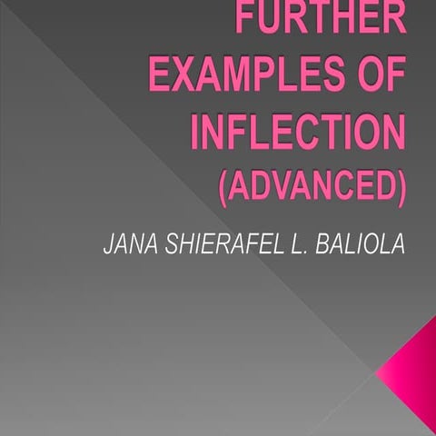 Further examples of Inflection | PPT