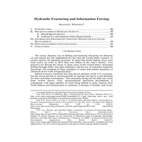 Article: Hydraulic Fracturing and Information Forcing