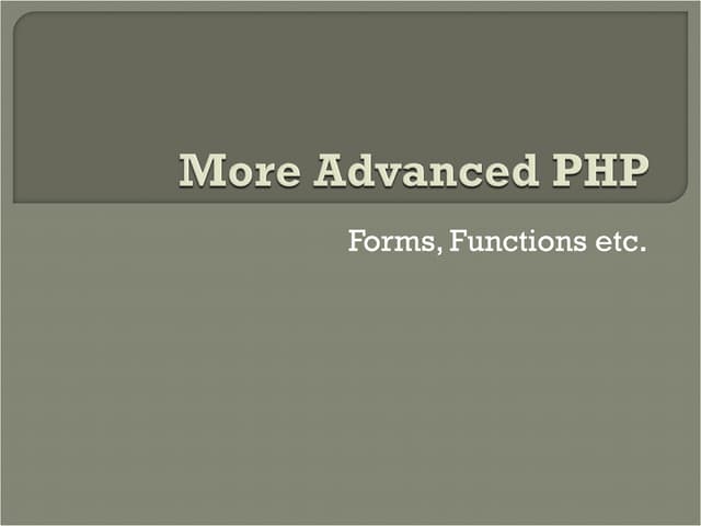 Further Php