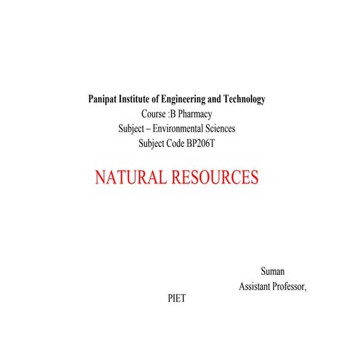 Natural resources