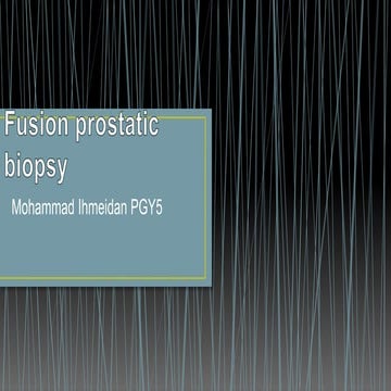 Fusion prostatic biopsy