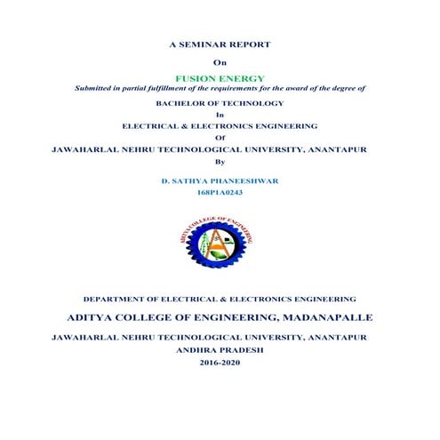 Fusion energy