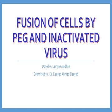 Fusion of cells by peg and inactivated virus