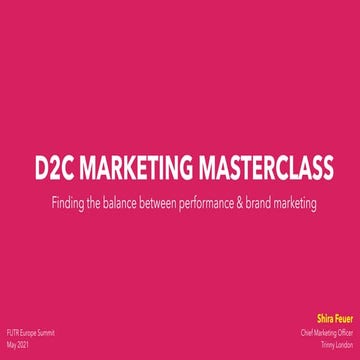 DTC Marketing Masterclass