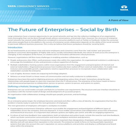 The Future of Enterprises - Social by Birth