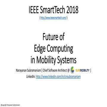Future of Edge Computing in Mobility Systems