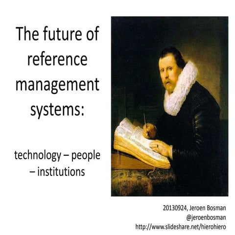 The future of reference management systems