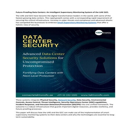 Future-Proofing Data Centers - A Smart Supervisory Monitoring System for the ...
