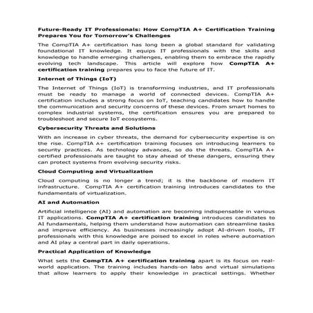 Comp tia a+ certification | PPTX