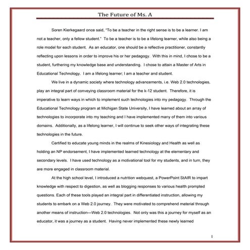 Future As Lifelong Learner