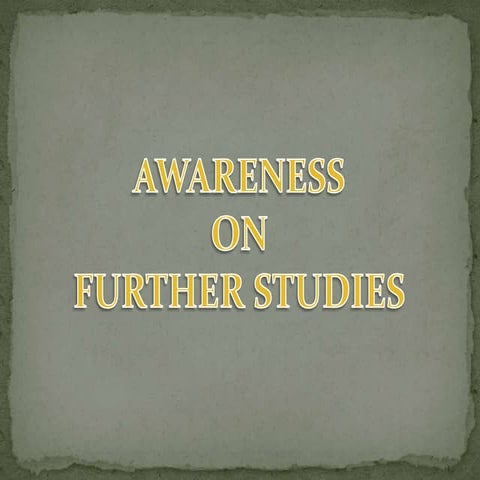 Future awareness after grduation