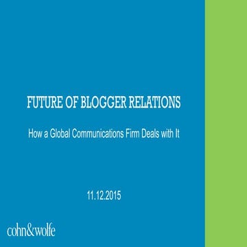 The Future of Blogger Relations