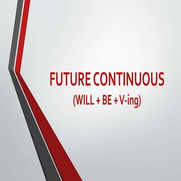 Future continuous