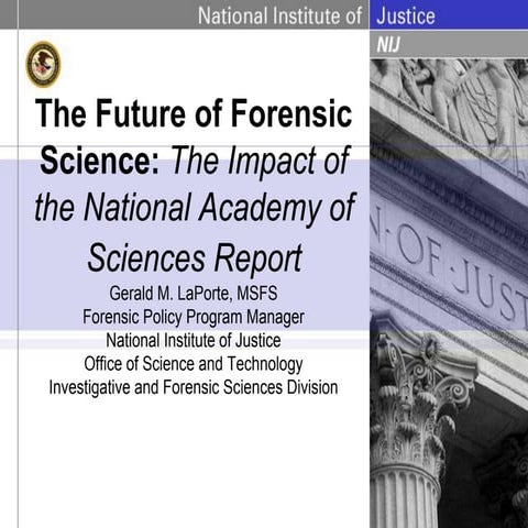 Future forensic science