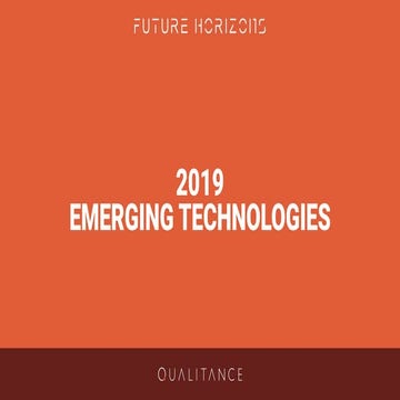 Top 5 Emerging Technologies - Future Horizons 2019