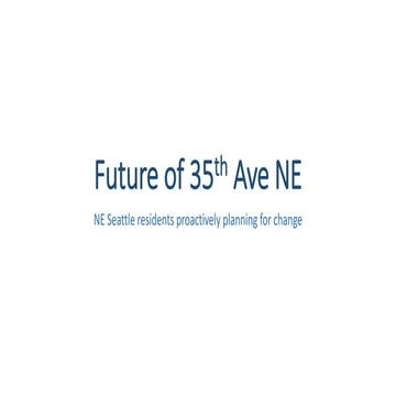 Future of 35th Ave NE -  Revised Plan