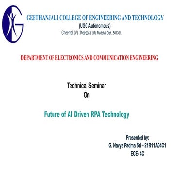 Future of AI Driven RPA college presentation