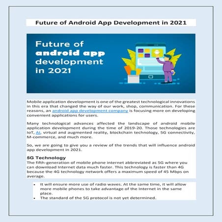 Future of android app development in 2021 | PDF