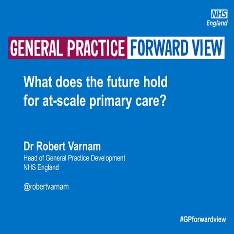 Future of at scale primary care