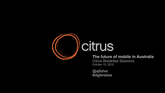 The future of Australian mobile