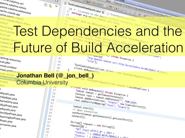 Test Dependencies and the Future of Build Acceleration