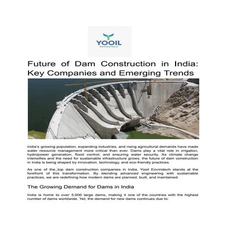 Future of Dam Construction in India_ Key Companies and Emerging Trends.
