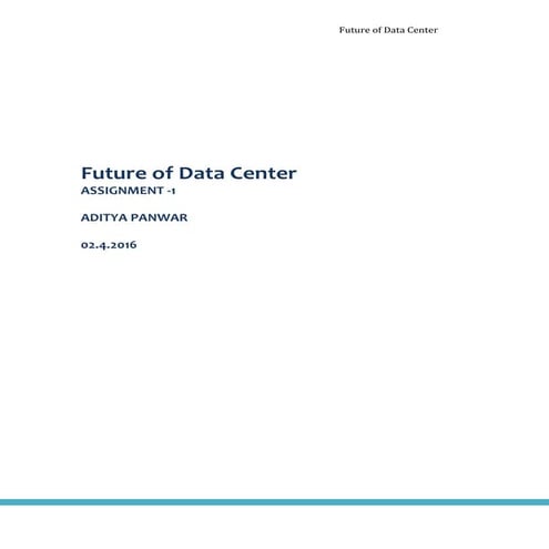 Future of data center
