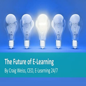 Future of E-Learning | PPT