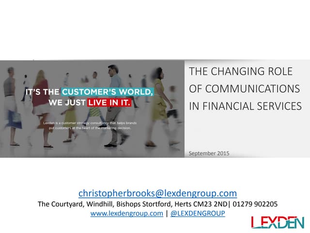 The future of financial services marketing communications
