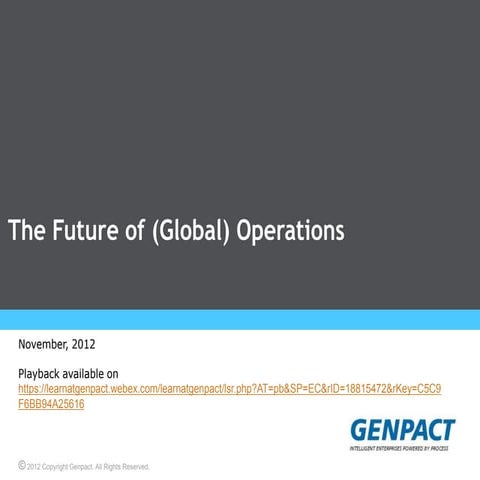 Future of global operations 