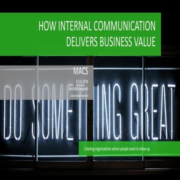 How Internal Communication Delivers Business Value