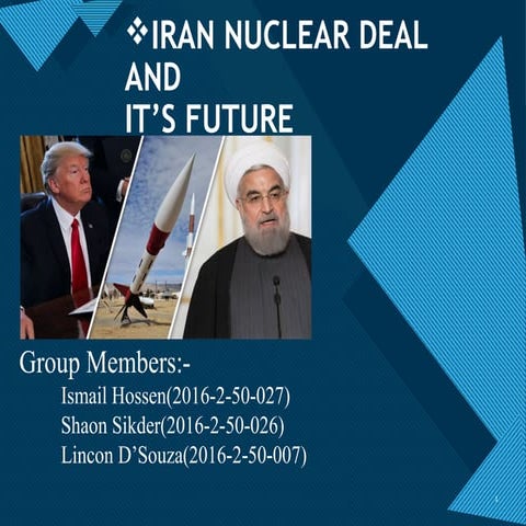 Iran nuclear deal | PPTX