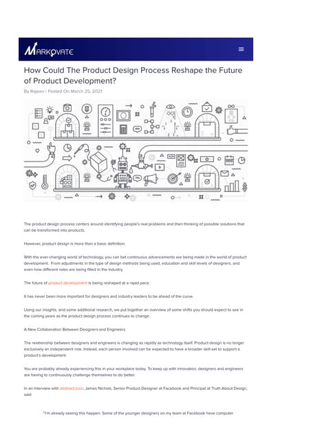 Future of product development markovate