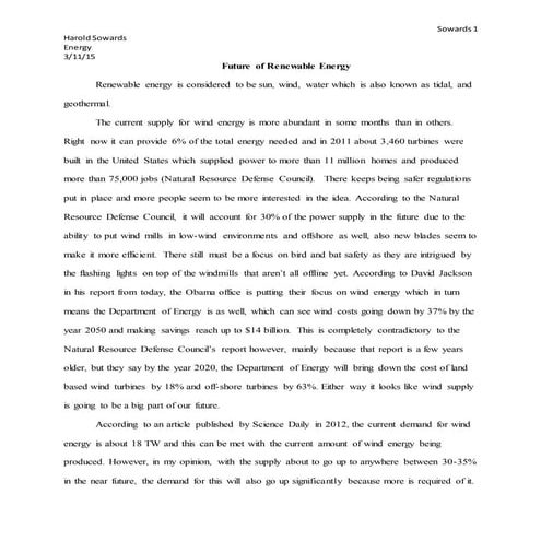 Futureofrenewableresources sowards h_energy