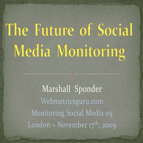 Future Of Social Media Monitoring